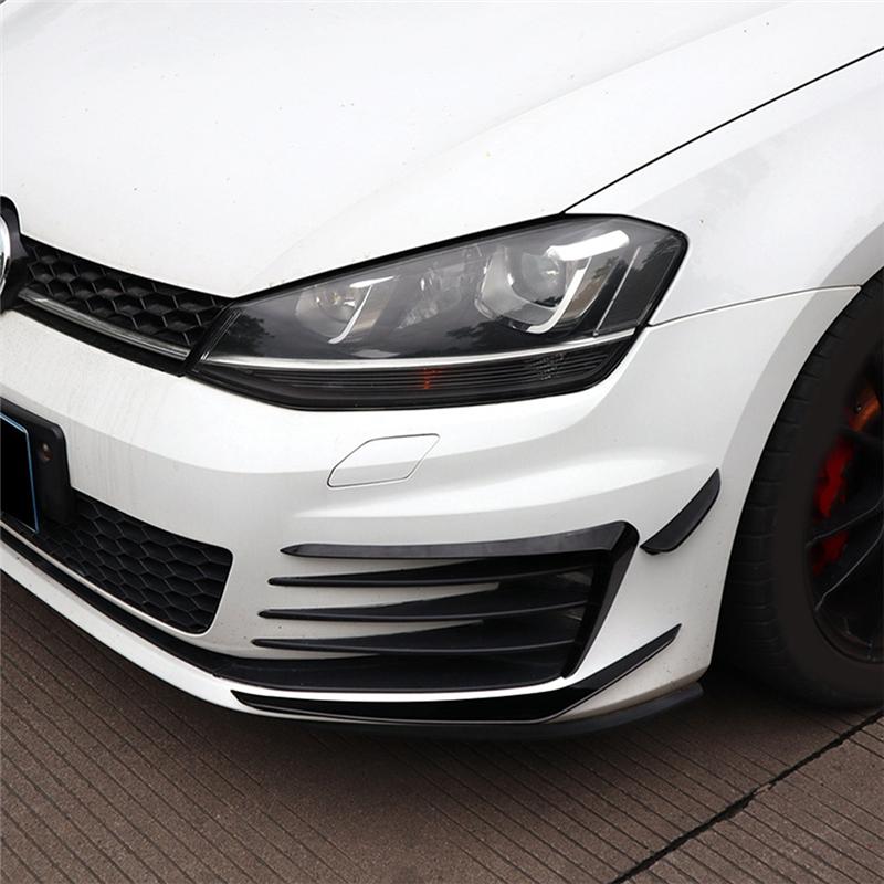 Front Bumper Splitter For VW GOLF 7 MK7 Gti 2013-2016 Fog Light Cover Air Vent Trim Flap Canards Body Kit Parts Accessories