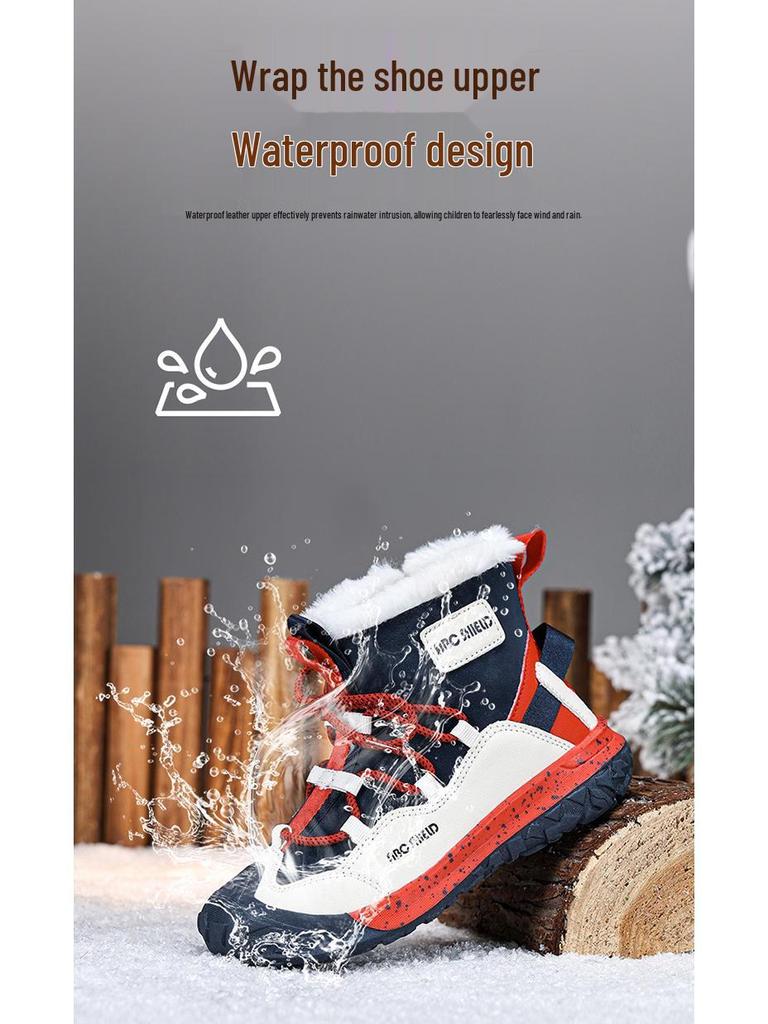 Children's Mid-Calf Snow Boots - Thickened Cotton, Winter Anti-Freezing for Boys & Girls.