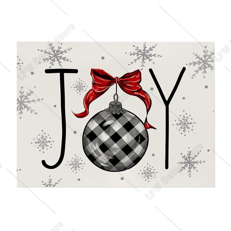 

Christmas Themed Table Placemats With Festive Patterns Like Christmas Trees Snowflakes Durable Stylish Table Decor 4 PCS 12x18inch
