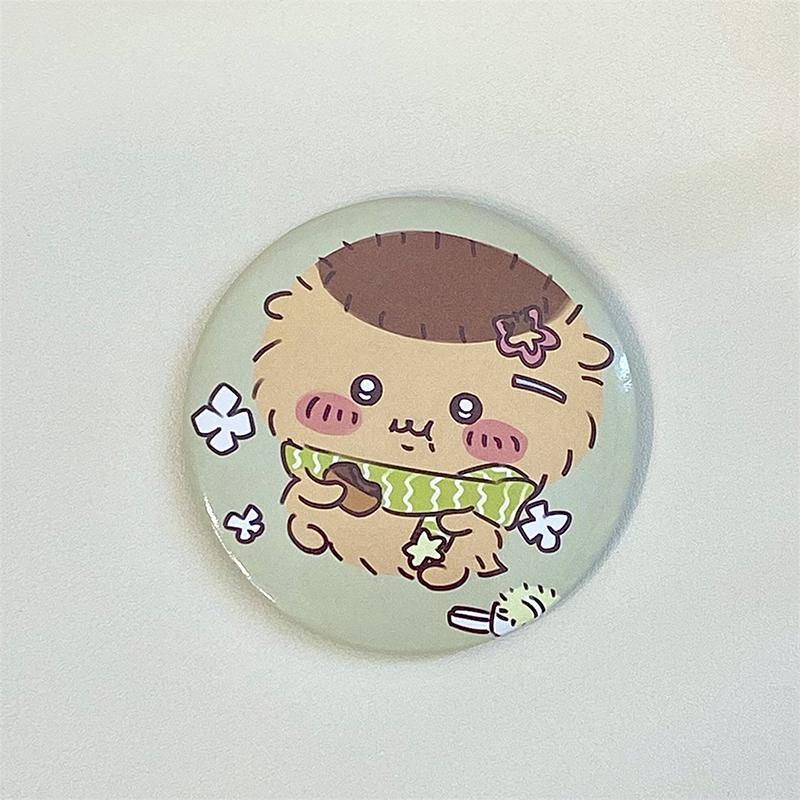 Chiikawa Cartoon Kleiner Runder Taschenspiegel Reise-Tragbarer Spiegel für Mädchen Mini Süßer Make-up-Spiegel Schönes Kosmetikwerkzeug