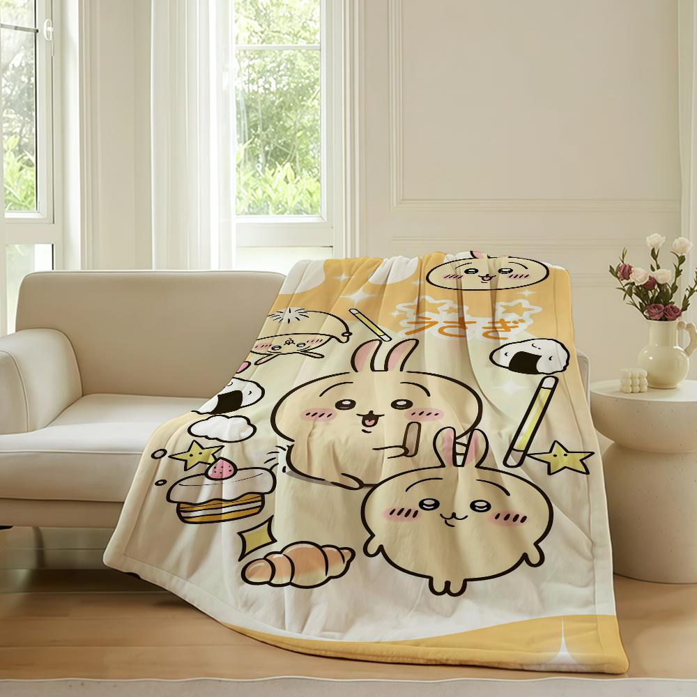 Cartoon Cute C Chii K KawaS Blanket For Sofa Office Bed Plane Travel Sleep Read Relax Camping Soft And Warm