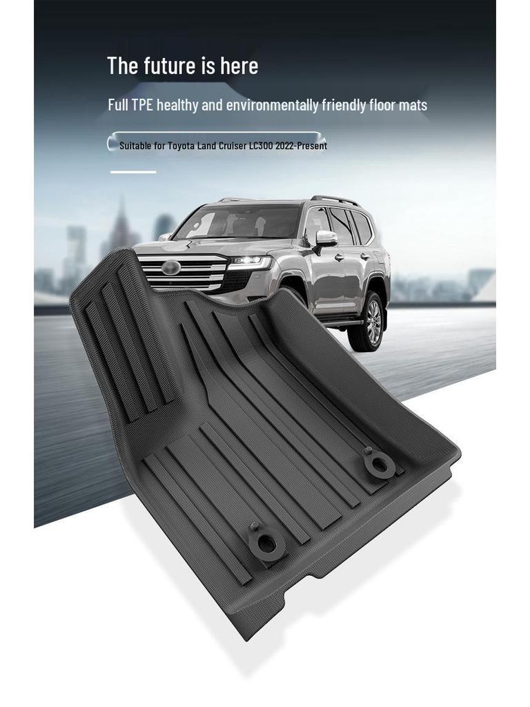 Custom-Fit TPE Floor Mats for Toyota Land Cruiser LC300 (2022 Model)