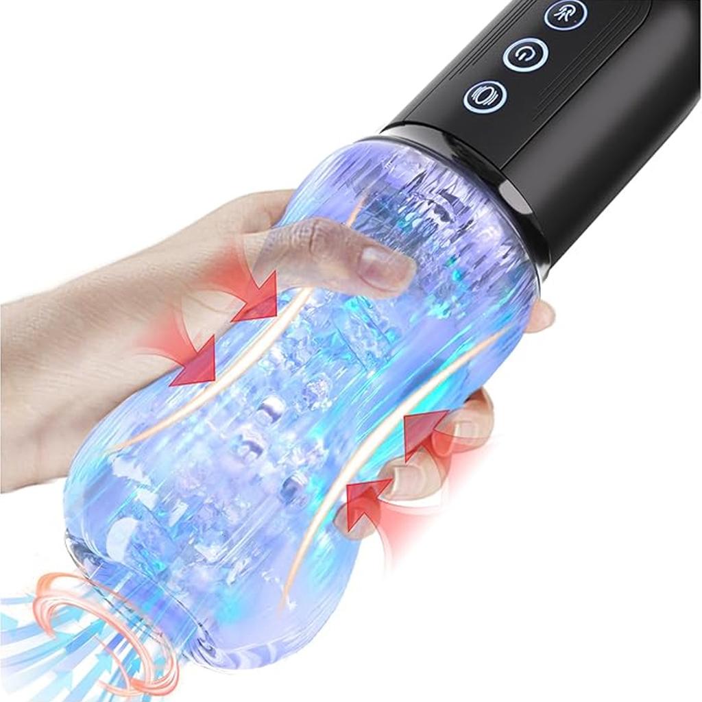 Männlicher Masturbator Ultraweiche Hülle Automatisches Saugvibrations-Sexgerät Penispumpe Vibrator Stroker, Männlicher Sauger Sexspielzeug Tasche Pussy für Männer