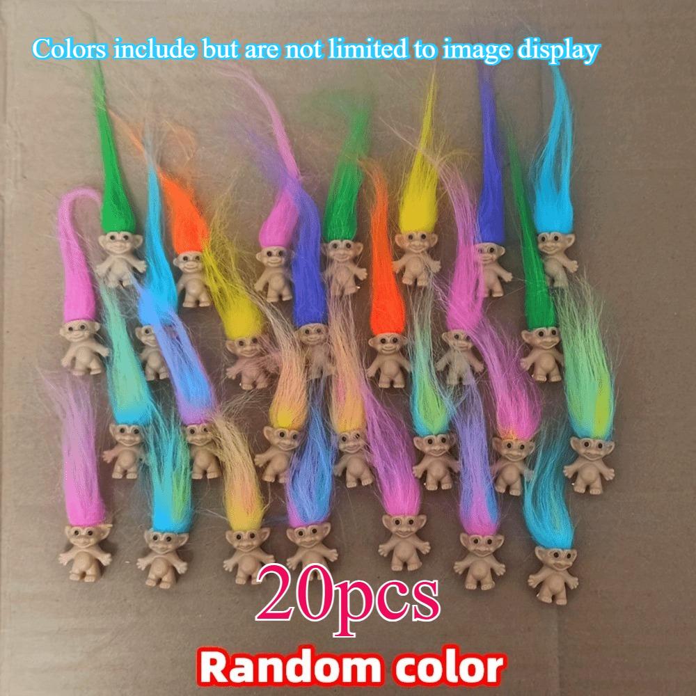 

Ляльки-тролі, Вінтажні ляльки-тролі на щастя, Колекція хроматичних чарівних милих маленьких чоловічків, Подарунки на вечірку, Різдво, Хелловін