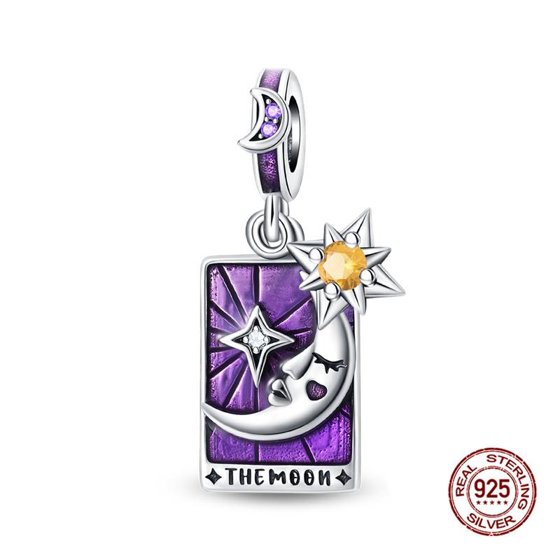 Original Charmcopper Star Moon Sun Tarot Series Charm Beads Fit 3Mm Original Bracelet Womens Diy Fine Jewelry Gift