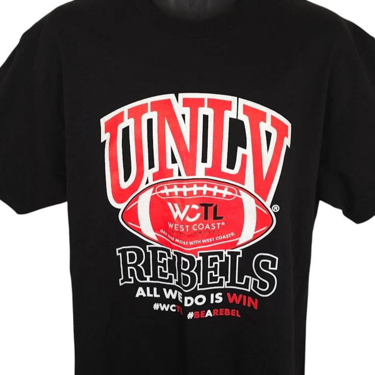 

UNLV Rebels T Shirt Mens Size Large Black Football All We Do Is Win NCAA L