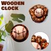 Baseball Glove Wall Clock, Wood Printing, Silent Hands, Uses AA Batteries (Not Included), Brown Leather Design, Living Room, Bedroom, Decor