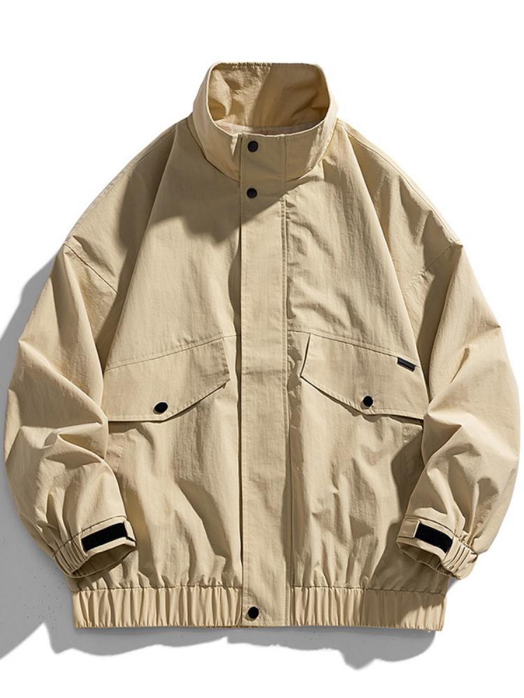 Man Fashion AutumnJacket Men Fashion Casual Windbreaker Jacket Coat Men Spring and Autumn Outwear Stand Slim Ery