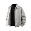 New Arrival Men's Plus Size Corduroy Jacket: XL Loose Fit, Trendy Lapel Shirt Style