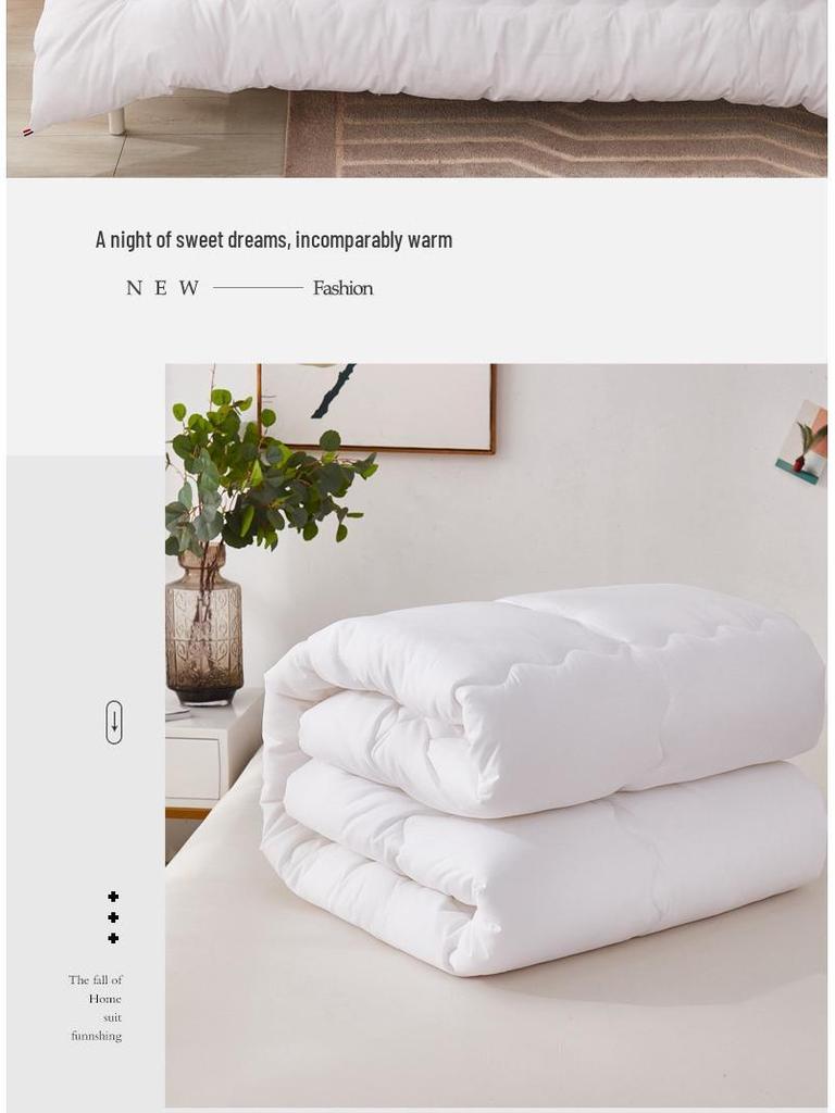 White Quilt Hotel Inn: All-Season Thick Quilt for Home & Hostel