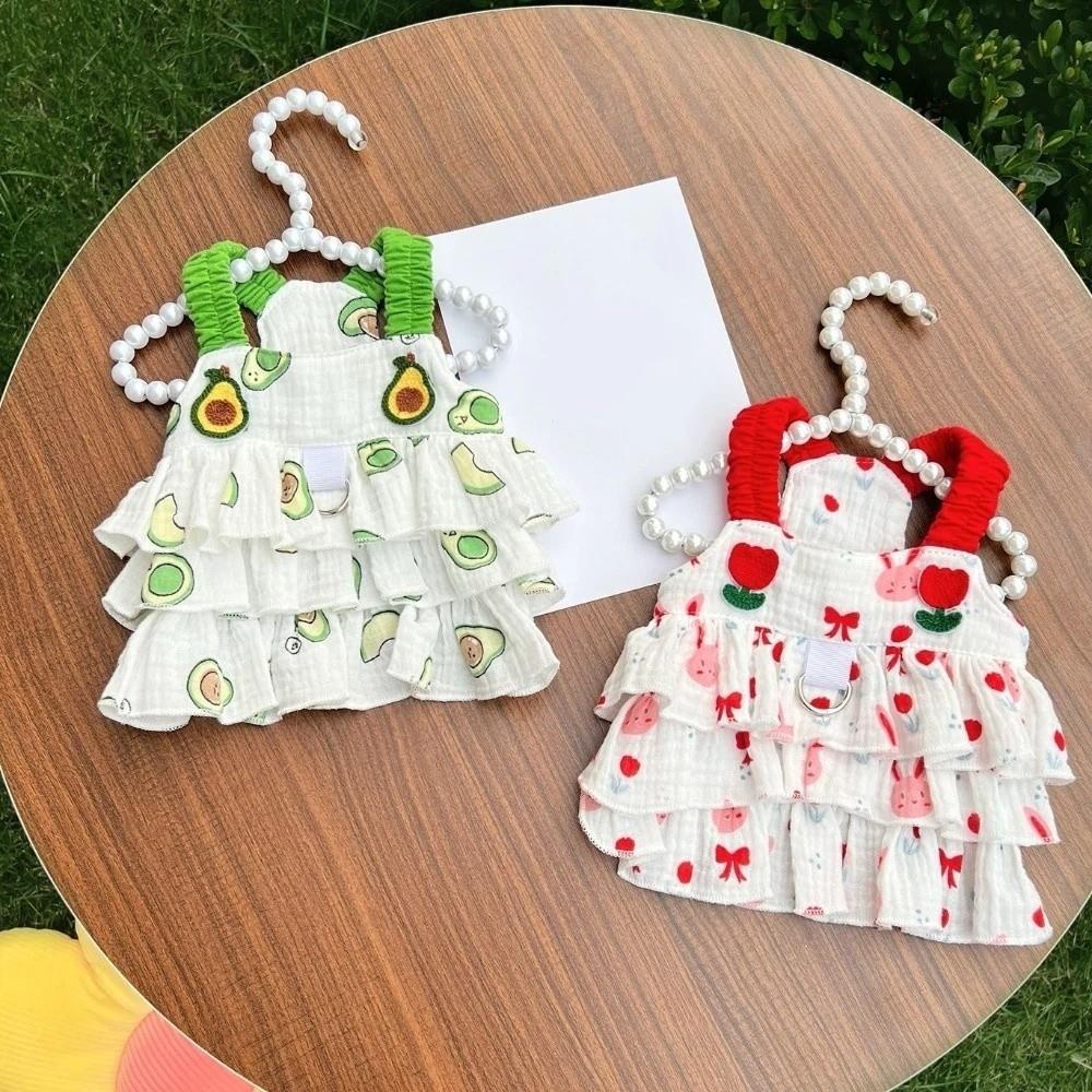 Cotton Dog Suspenders Dress Thin Breathable Summer Cat Clothes Puppy Princess Skirt Spring