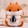 40cm Kawaii Hamster Plush Doll Hand Warmer Blanket 3-in-1 Melon Seed Hamster Plush Doll Blanket Doll 2-in-1And Hamster Backpack designed for