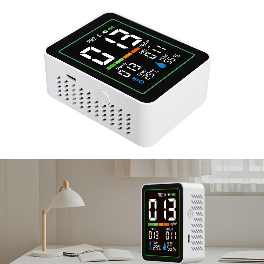   Quality Meter Indoor 5 in 1 PM2.5 PM10 PM1.0 Temp Humidity Detect Tester Portable Smart Infrared Dust Sensor