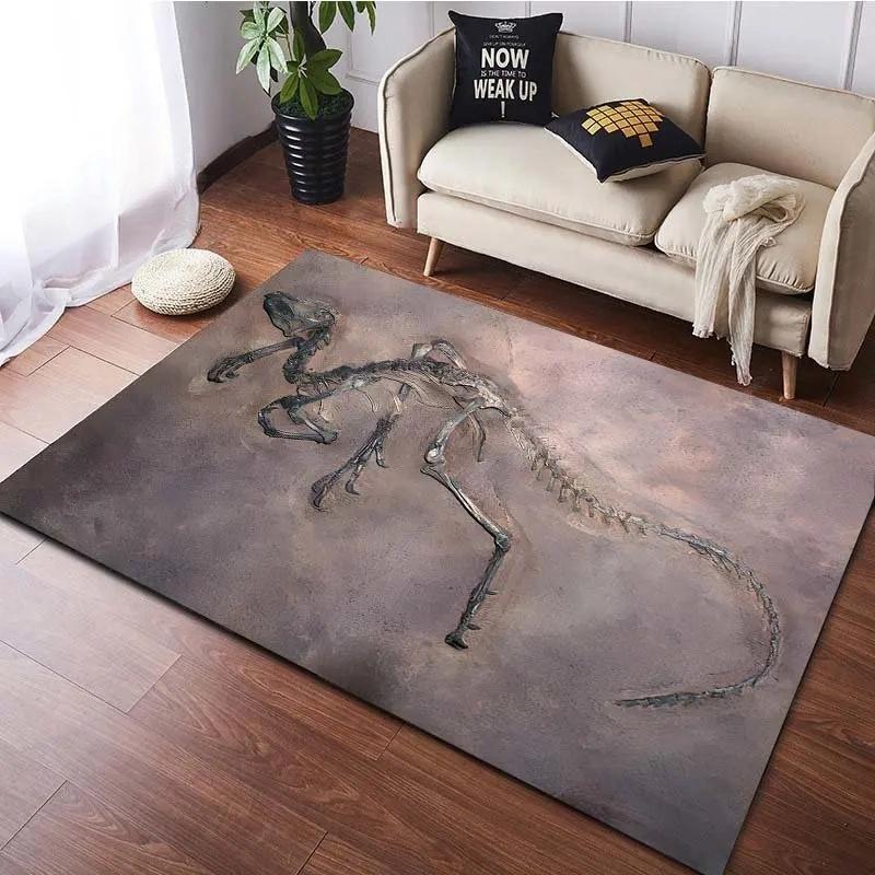 Dinosaur Fossil Pattern Rug for Bedroom Living Room Carpet for Kitchen Floor Mats Home Decor Non-Slip Floor Pad Rug 11 Sizes