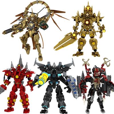 Skibidi Toilet Zombie deformato Re Orologio Potenziato Titan variante Monitorman Trapano Giocattoli Mattoncini per Bambini Regali
