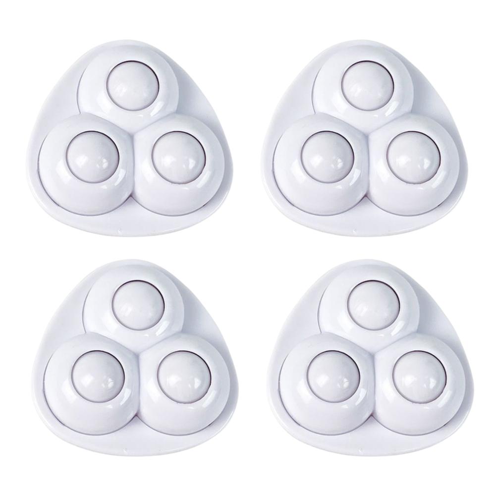 4-20pcs Stainless Steel Furniture Casters Self-Adhesive 360 Degree Swivel Universal Wheels for Home Load Bearing No Noise