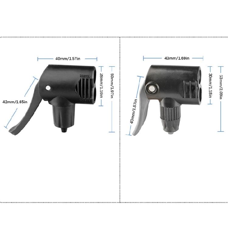 Ergonomic Bike Pumps Nozzle With 3 Valves Adapters For Quick And Comfortable Inflation Of Various Items