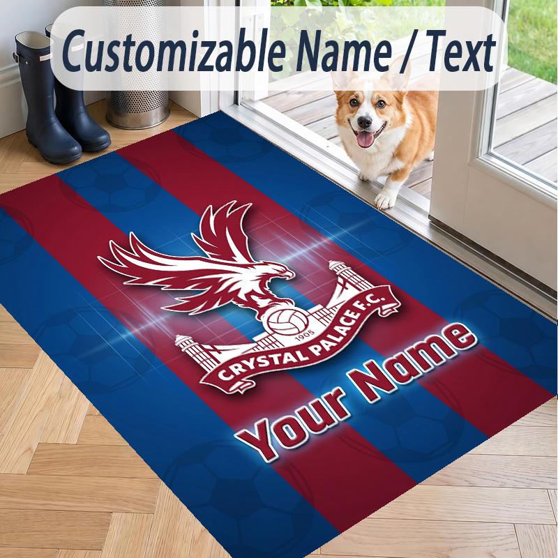 Custom Text Printed Rug Crystal Palace Non Slip Floor Carpet For Home Room Decor