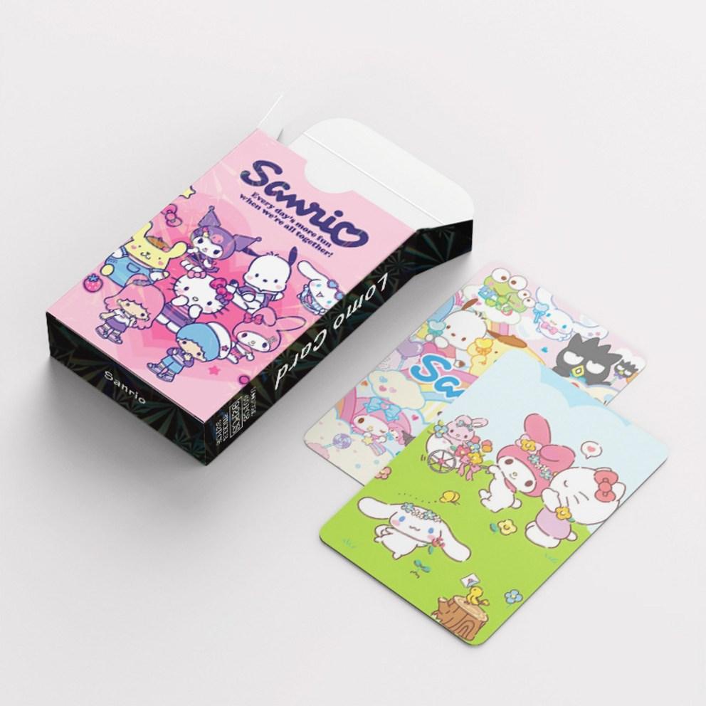 Sanrio Photocard Goods LOMO Illustration Photocard 60pcs + Mini Sticker 32pcs, Party, 1ea