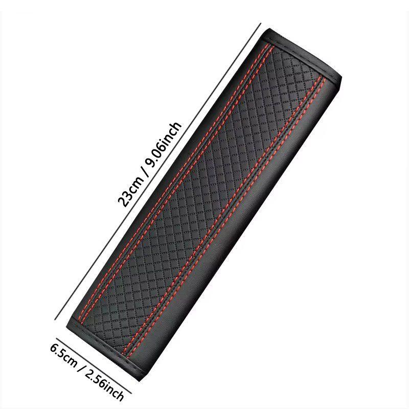 

Car PU Seat Belt Safety Belt Shoulder Cover Soft Breathable Protection Seat Belt Padding Pad Auto Interior Accessories red line
