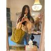 High-Capacity Tote Bag Women Autumn Winter Fried Egg Shoulder Bag Handbag Soft Travel Bag Girls
