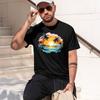 Watercolor Sunset Bea Tshirt Wounisex Palm Tree Grh Tees Casual Short Sve Tops Summer Vaion Shirts Tops 2026 New Model Unisexs Short
