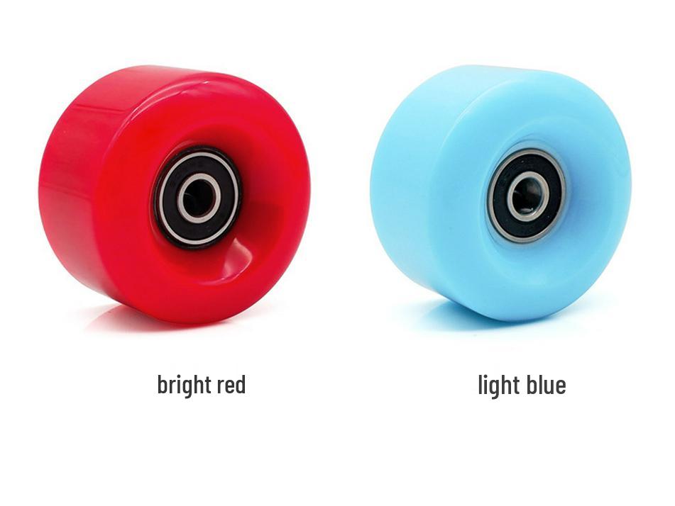 Double Row High-Elastic Shock Absorbing PU Four-Wheel Roller Skate Wheels - Non-Flashing, Universal Accessory