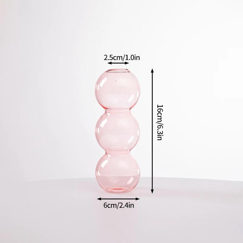 Glass Bubble Vase Flower Arrangements Vase Green Plants Hydrocuring Bottle Office Desk Ornaments Bubble Decorative Vase