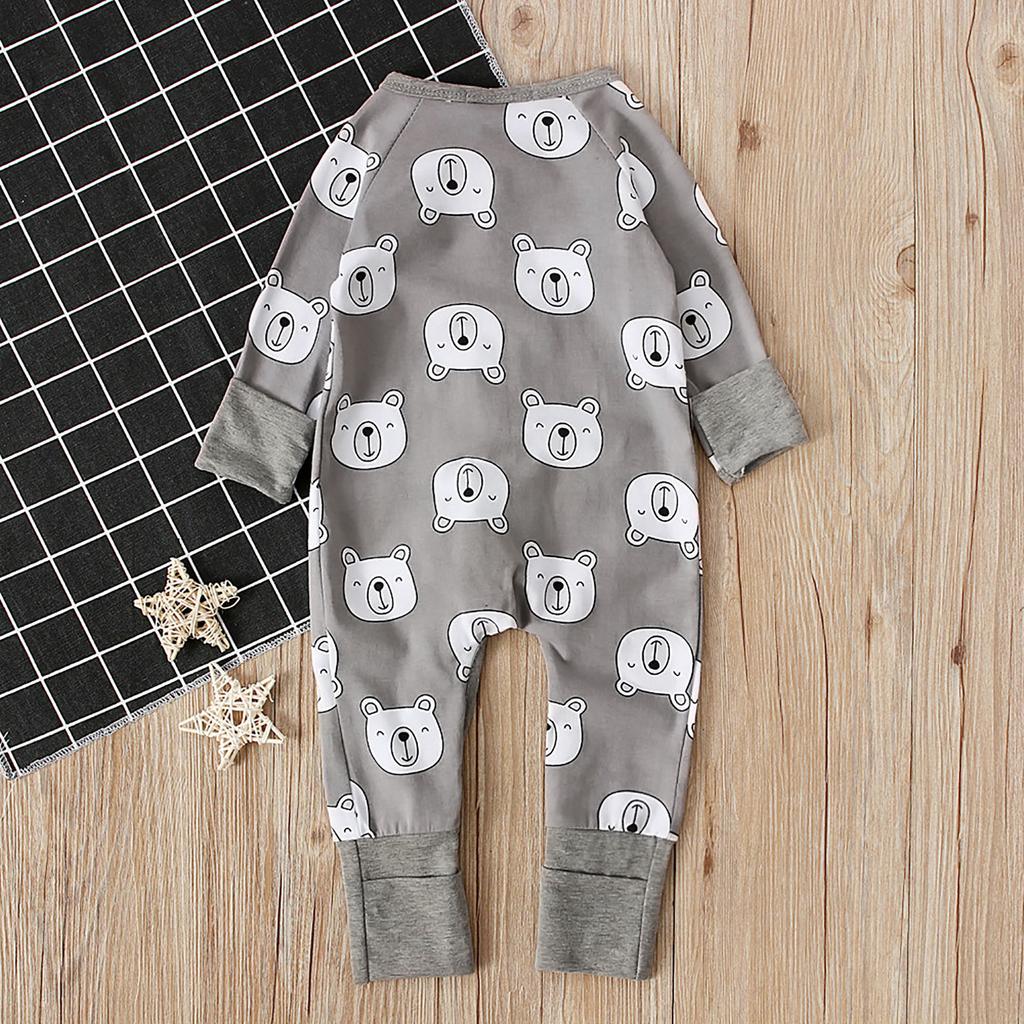 Toddler Infant Baby Boys Girls Romper Jumpsut Playsuit Long-sleeves Pants Romper Outfits
