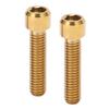 2pcs Bike Stem Screw M6 25mm Extended Titanium Alloy Bike Seatpost Screw for Mountain Road Bike Gold