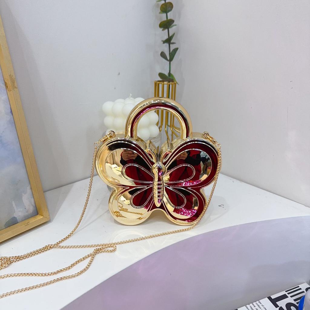 Fashion Women'S Acrylic Bag Bow Clutch Bag Wedding Dinner Shoulder Messenger Handbag
