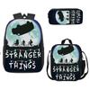 Stranger Things Schoolbag, Pencil Bag, Meal Bag To Map Z Three-Piece Large-Capacity Backpack Colorful