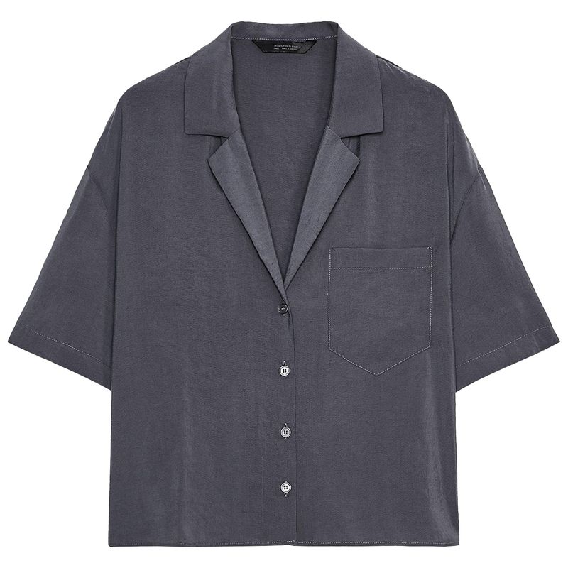 Zaprha 2025 Summer New Fashion Western Style Short sleeve V-neck Commuter Vertical Leisure Shirts Women 3718117