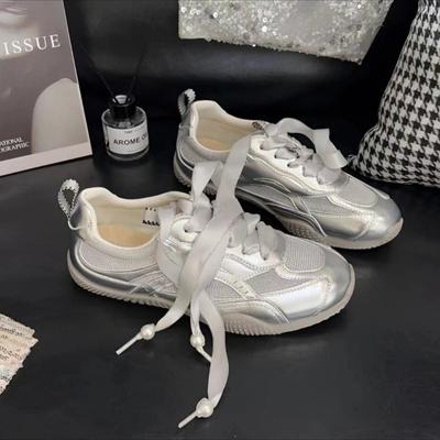 Women's New Retro Breathable Sports and Leisure Shoes Summer Women's Versatile Flat-soled White Shoes