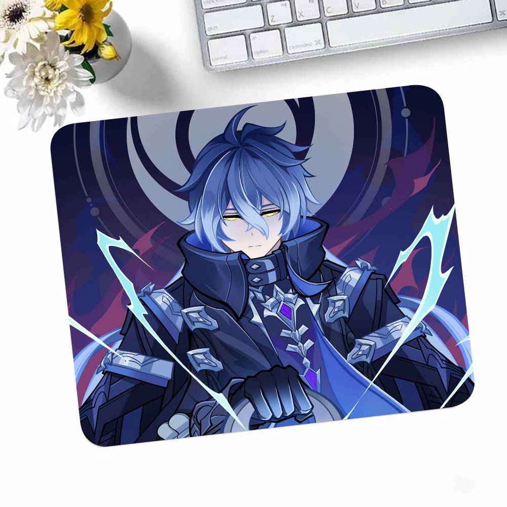 Game Genshin Impact Flins Mousepad Small LockEdge Mouse Pad For Gamers Computer Desk Pad Rectangular Anti-slip Rubber