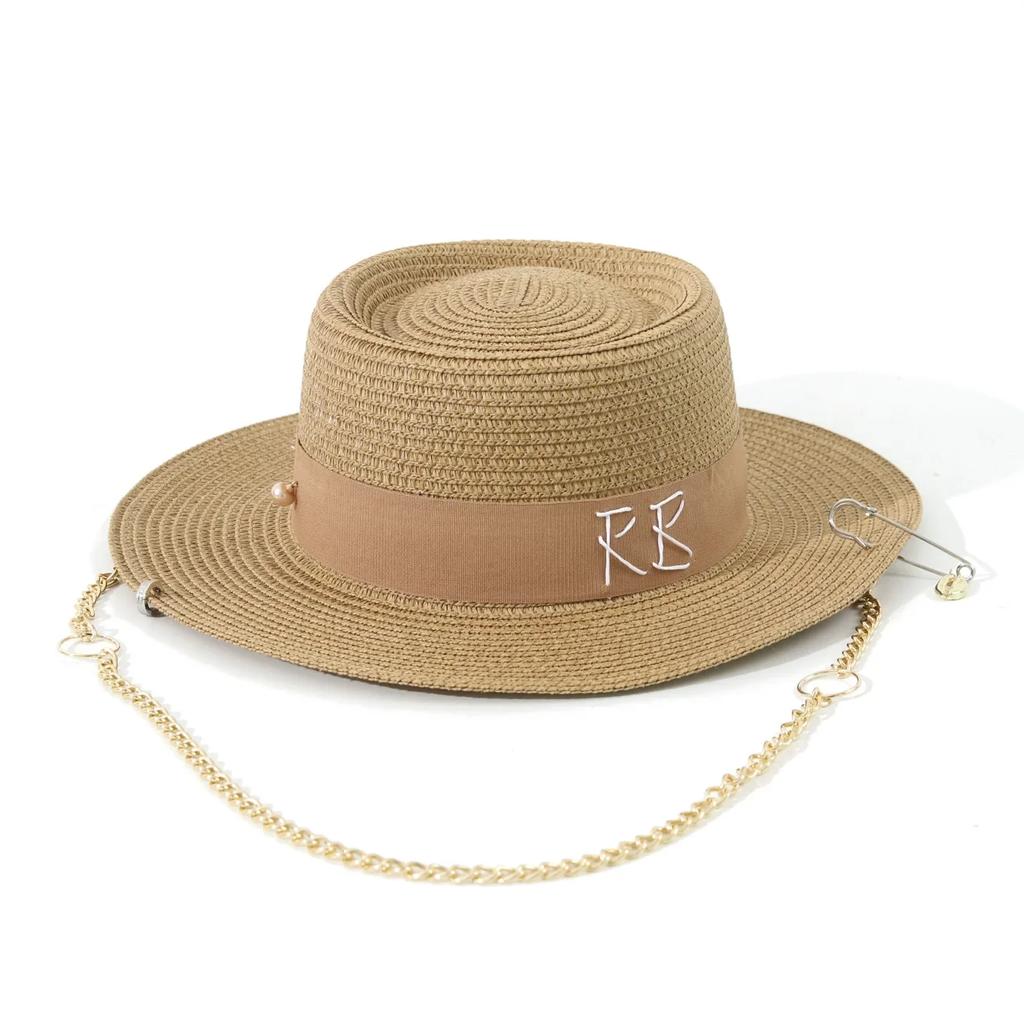 Zomer Strooien Hoeden voor Dames Lint Decoratie Elegante Dames Feestjurk Hoeden Reizen Strand Zon Hoed Chapeau Femme