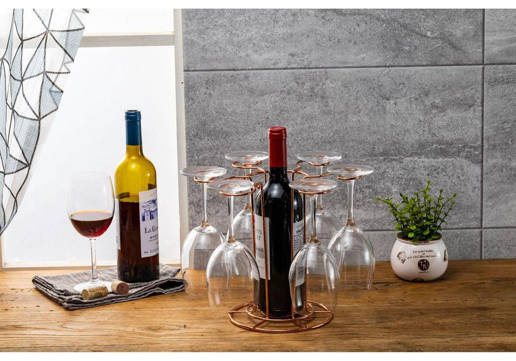 Premium Inverted Wine Glass & Decanter Storage Rack