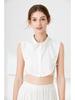Women's Lace Decorative Hollow Out Detachable Collar Base Shirt for Autumn and Winter