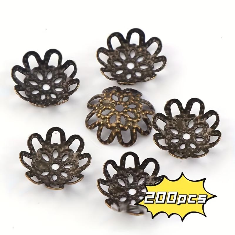 

200 pieces/set of metal hollow eight leaf flower holders - for jewelry making - metal - suitable for DIY jewelry projects - the 200pcs бронзовый