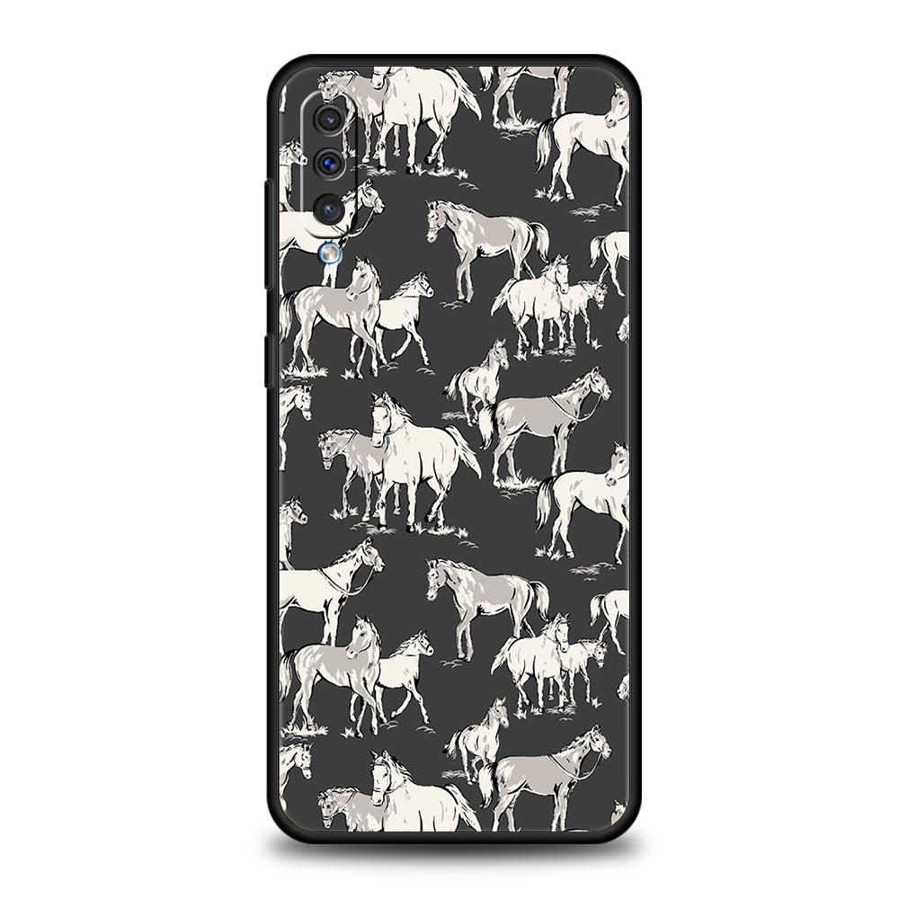 Animal Horse Phone Case For Samsung Galaxy A56 A36 A26 A34 A17 A16 A06 A14 A12 A54 A72 A70 A30 A24 A22 A20e A52 A50 A40 A32Cover