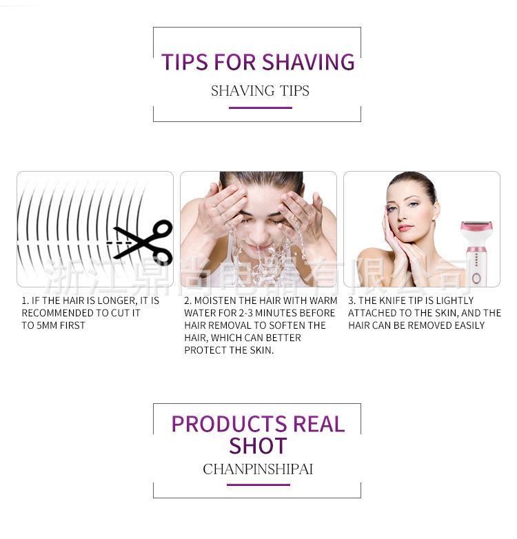 2025 Multifunctional Women's Electric Shaver & Eyebrow Trimmer - Four-in-One Digital Hair Remover