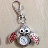 Ny mote søt flip-stil liten ugle halskjede hengende klokke nøkkelring tegneserie lommeur på kjede anheng bursdagsgaver