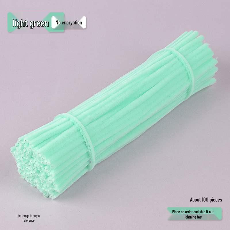 Encrypted Pipe Cleaners: Dense, Thickened 8mm White Strips with Mixed Colors for Handmade DIY Bouquets