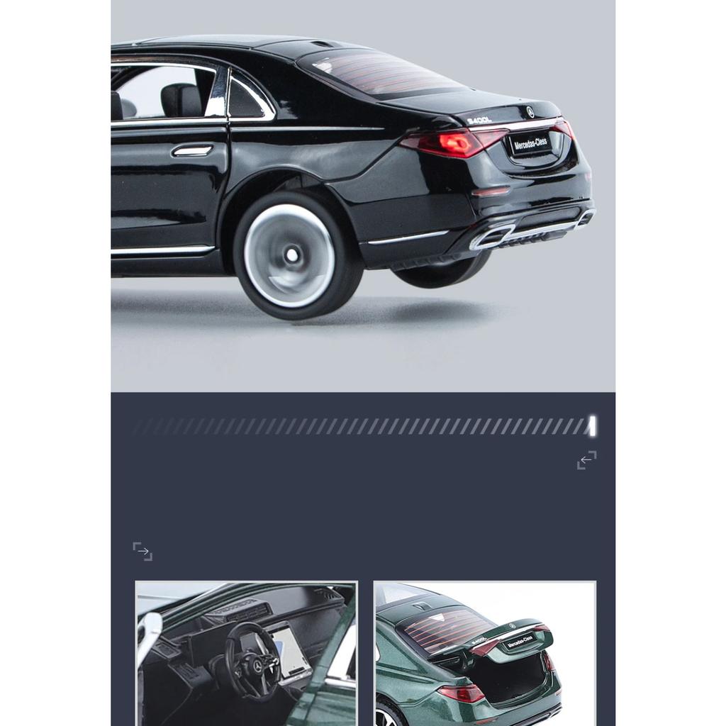 1/24 BENZ S400 S-Class Alloy Car Diecasts & Toy Vehicles Car Model Sound and Light Pull Back Car Toys Gifts
