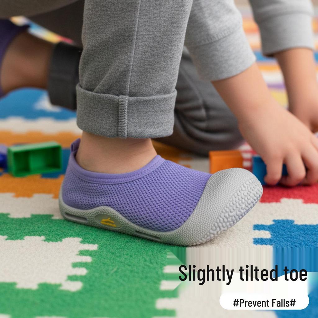 Golden Shark Kids' Wide Fit Non-slip Indoor Shoes - Silent, Breathable Soft Sole for Kindergarten and Early Education.