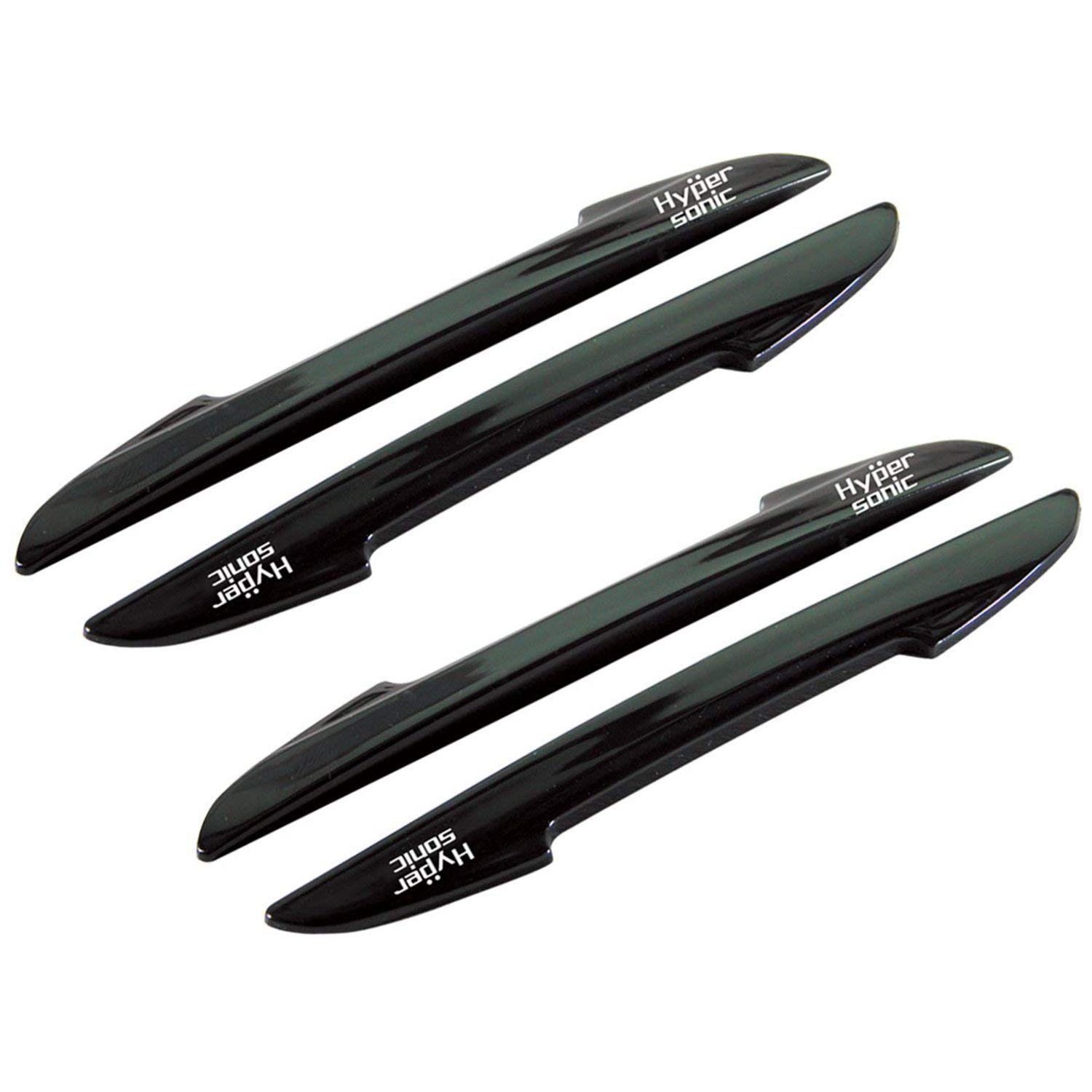 Hypersonic Car Door Edge Protectors Plastic Door Guard Black 4PCS