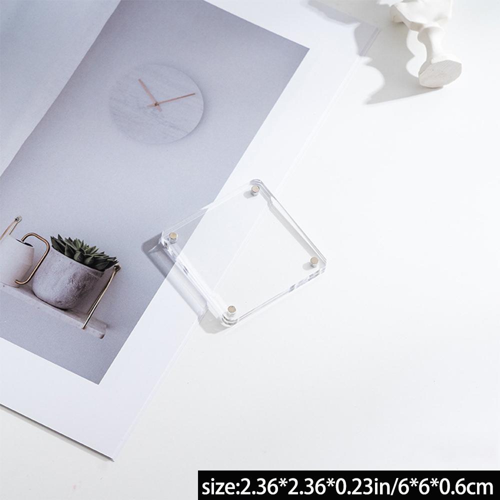 

Small card refrigerator with magnetic display board, acrylic magnetic photo frame, ticket stub, commemorative storage frame