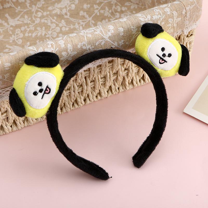 Bt21 Cartoon Cute Plush Doll Headband Suitable For Daily Use Girl'S Hair Accessory Anime Peripheral Decoration Birthday Gift