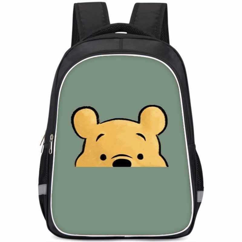 Winnie The Pooh Large Capacity Lightweight 3d School Backpack For Kids And Students Unisex Oxford Fabric