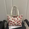 Today's New Popular Tote Bag, New Cherry Print Cute Versatile Portable Shoulder Bag